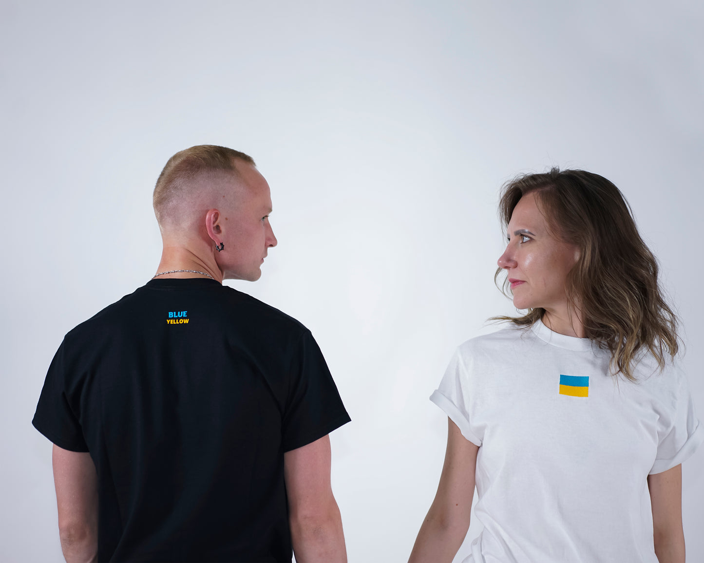 The Flag T-shirt | Embroidered Ukrainian Flag