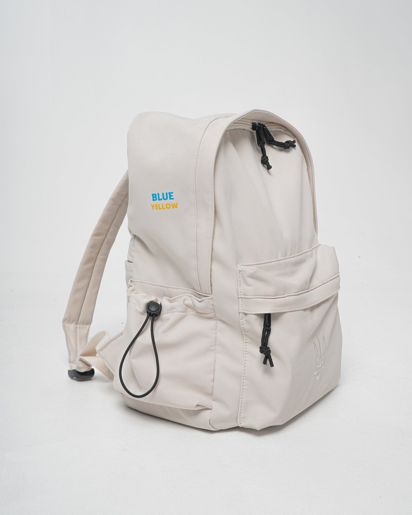 Backpack with Beige Embroidered Truzyb | Ukrainian Trident Backpack