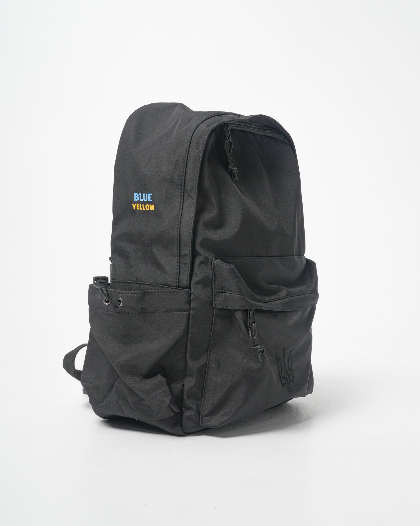 Backpack with Black Embroidered Truzyb | Ukrainian Trident Backpack