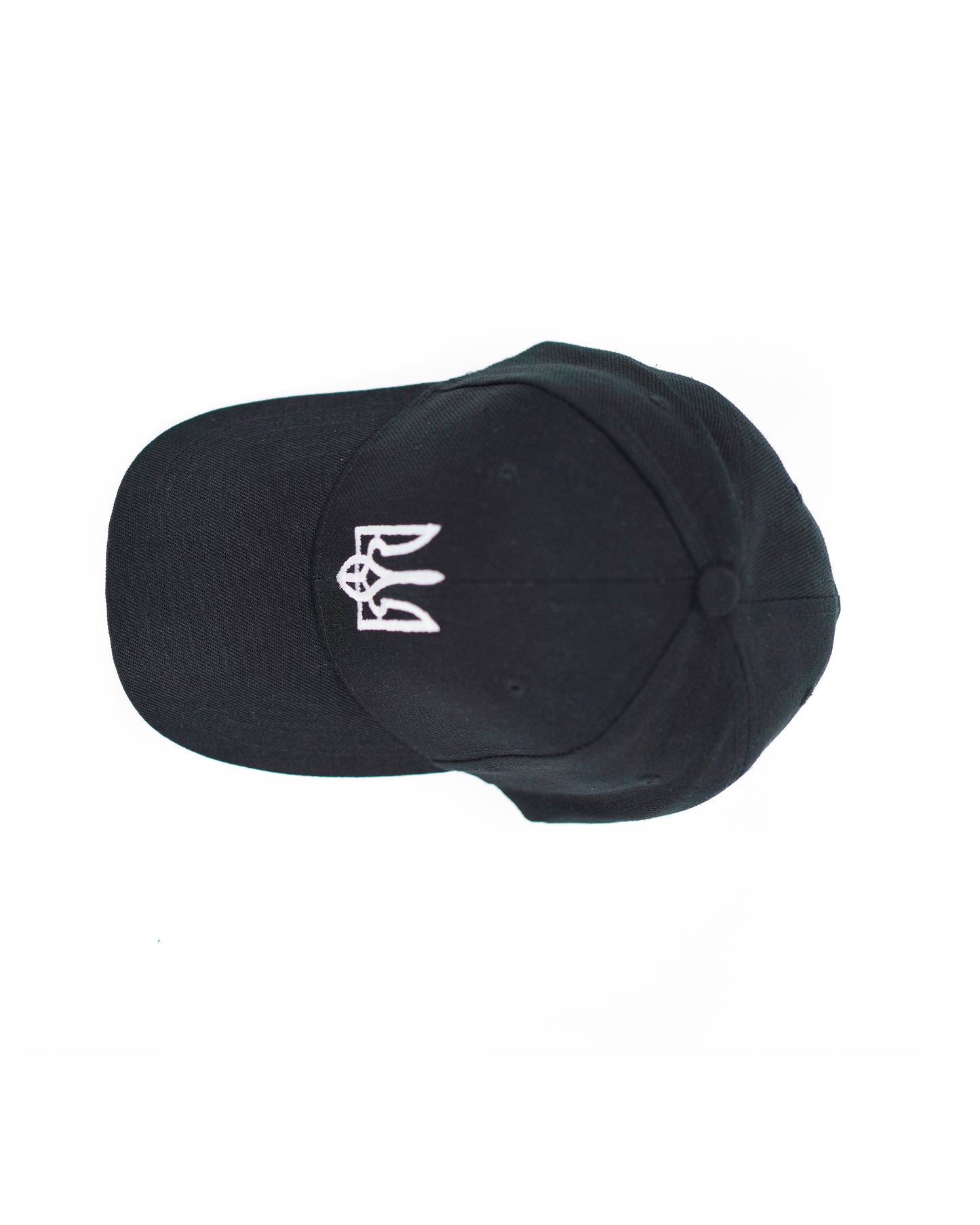 Cap with White Embroidered Truzyb | Ukrainian Trident Cap